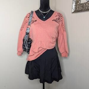 Pink cotton blouse medium